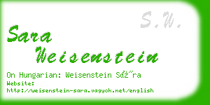 sara weisenstein business card